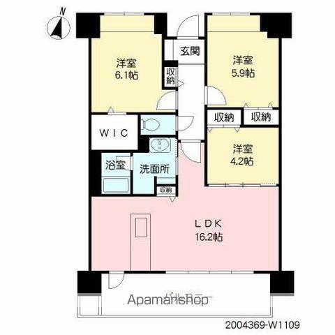 照葉クロススタイル(3LDK/11階)の間取り写真