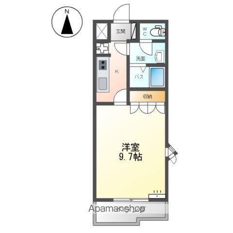 エルアールA(1K/2階)の間取り写真