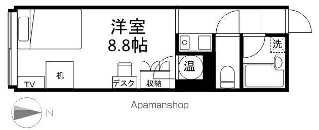 森ビル(ワンルーム/4階)の間取り写真