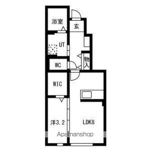 SORTE(1LDK/1階)の間取り写真