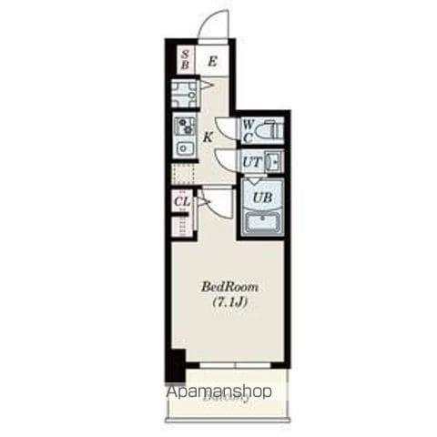 S-RESIDENCE堺市駅前(1K/12階)の間取り写真