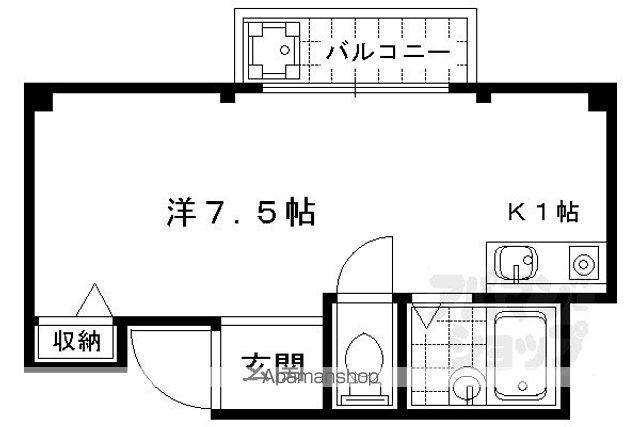 レナジア音羽(1K/4階)の間取り写真