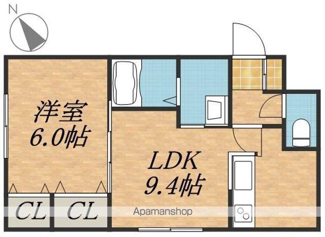 アイビル9(1LDK/4階)の間取り写真