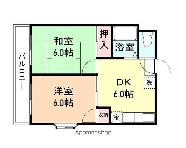M・Oハイツ(2DK/3階)の間取り写真