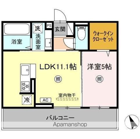 シエル原田(1LDK/3階)の間取り写真