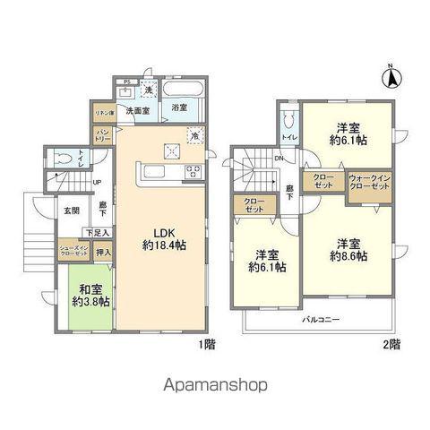 京成電鉄本線 勝田台駅 徒歩44分 2階建 築2年(4LDK)の間取り写真