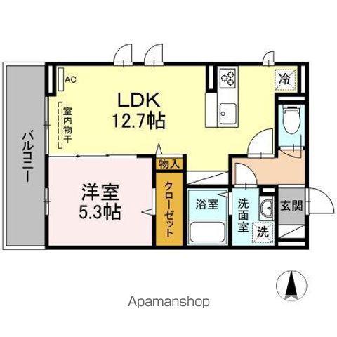 OTTS RⅢ(1LDK/3階)の間取り写真