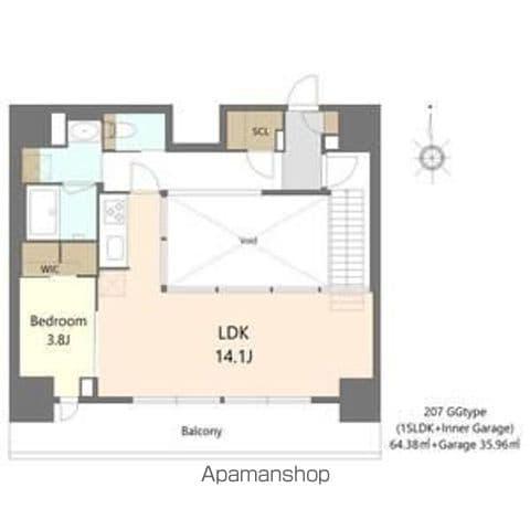 S-RESIDENCE松屋町ASENCE(1SLDK/2階)の間取り写真