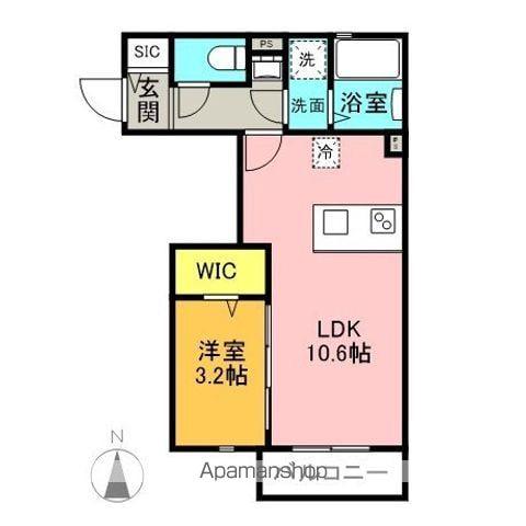 LA SITA埋橋(1LDK/2階)の間取り写真