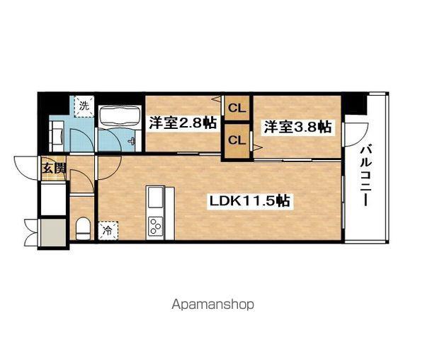 スプランディッド大阪イースト(2LDK/5階)の間取り写真