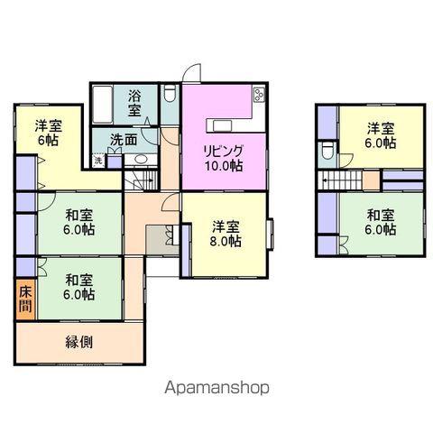 岩徳線 玖珂駅 徒歩12分 2階建 築44年(6LDK)の間取り写真