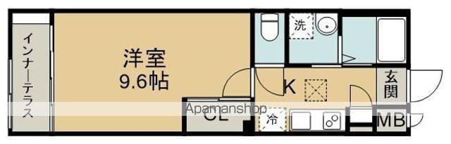 ベル フルール(1K/1階)の間取り写真