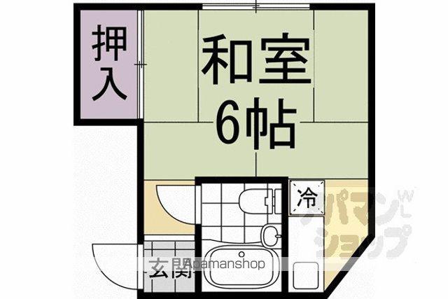 岡崎神宮荘(ワンルーム/2階)の間取り写真