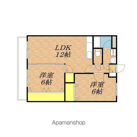 グリーンパークB棟(2LDK/3階)の間取り写真