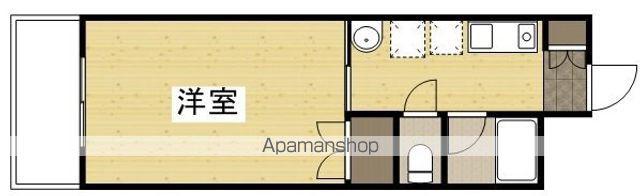 オーランド富田町(1K/7階)の間取り写真