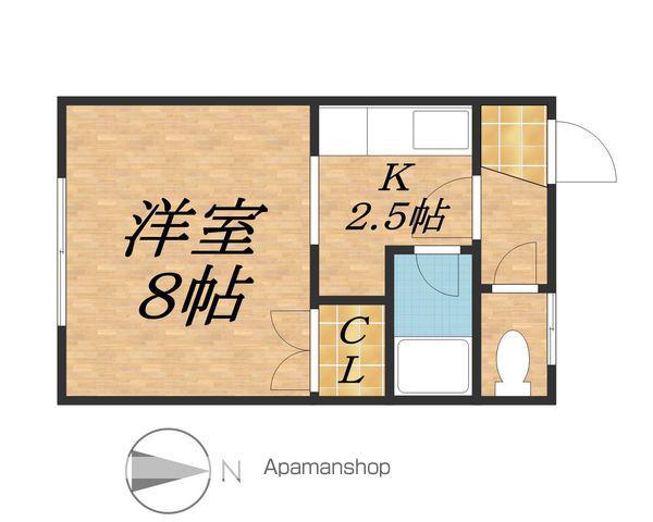 ザ・コーポA(1K/2階)の間取り写真