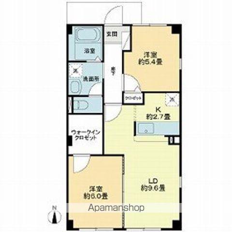 フォブールHAYASHI(2LDK/1階)の間取り写真