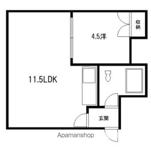 多宝マンション(1LDK/2階)の間取り写真