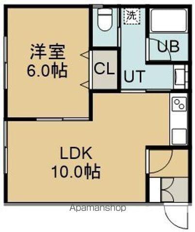 ラパンルージュ(1LDK/1階)の間取り写真