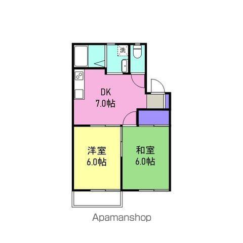 メゾンアザレア(2DK/1階)の間取り写真