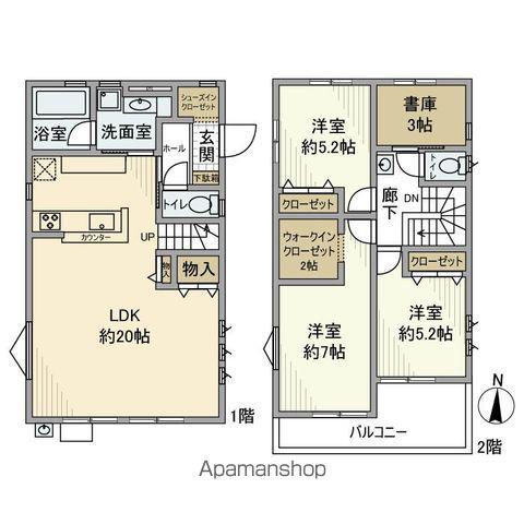 東京地下鉄副都心線 平和台駅(東京) 徒歩10分 2階建 築2年(3LDK)の間取り写真