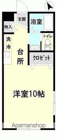 SYMPATHIQUE(ワンルーム/1階)の間取り写真
