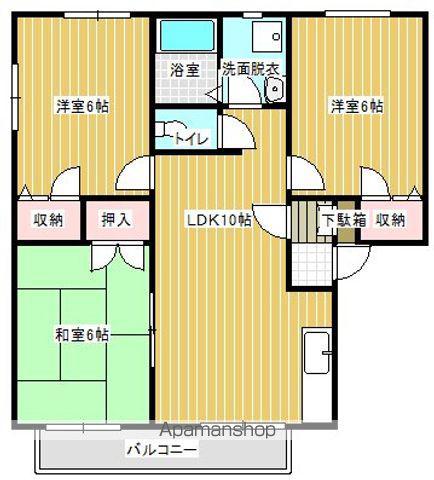 コーポEBISU(3LDK/2階)の間取り写真