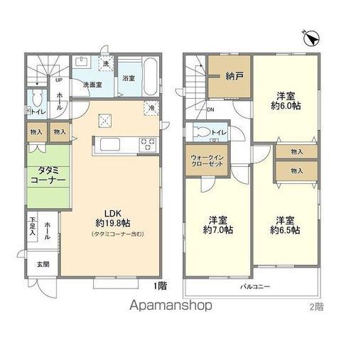 東武鉄道野田線 高柳駅 徒歩11分 2階建 築3年(3LDK)の間取り写真