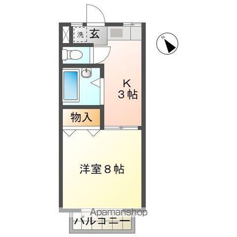 第2コーポ幸(1K/1階)の間取り写真