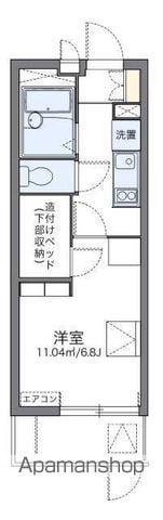 レオパレスウィステリアⅢ(1K/1階)の間取り写真