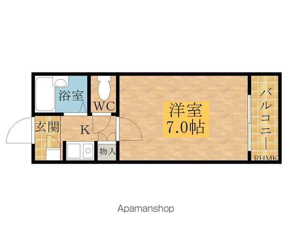 アップルマンション(1K/2階)の間取り写真