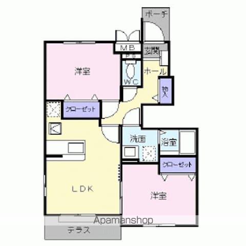 和歌山線 粉河駅 徒歩8分 2階建 築22年(2LDK/1階)の間取り写真