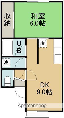 マリンホーム(1DK/1階)の間取り写真
