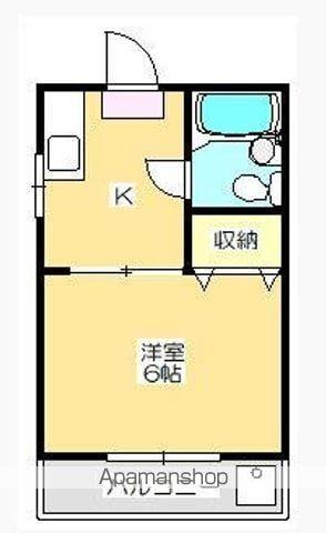 コート藤塚Ⅱ(1K/5階)の間取り写真