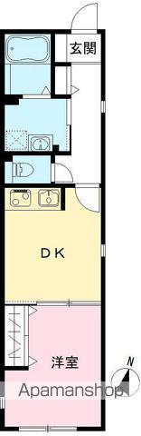 ラビアンローゼ(1DK/1階)の間取り写真