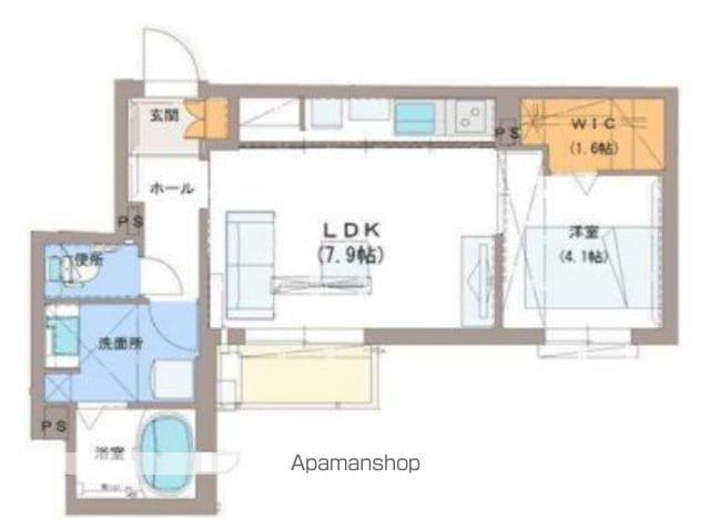 BEIGE(1LDK/2階)の間取り写真