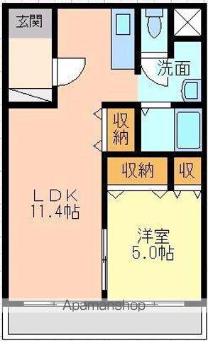 イーストコート(1LDK/2階)の間取り写真