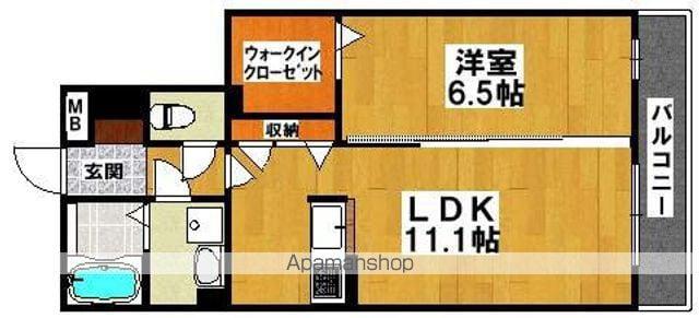 シャーメゾンさかい(1LDK/2階)の間取り写真