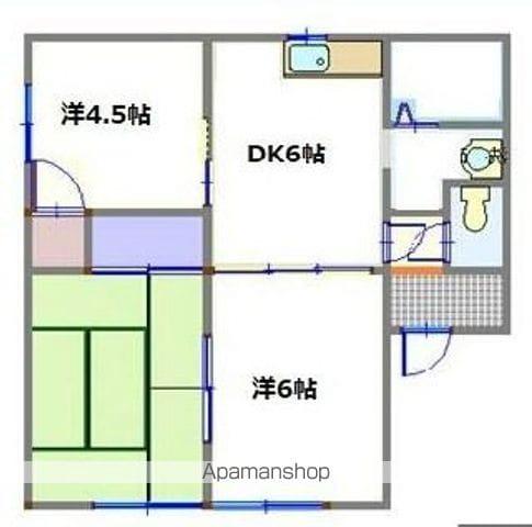 ヒルサイドテラス(3DK/2階)の間取り写真