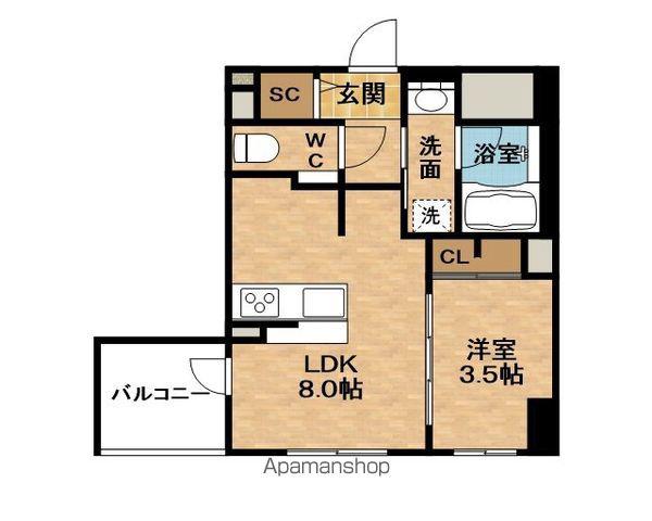 PRESSANCELOGERUMEDAノース(1LDK/7階)の間取り写真