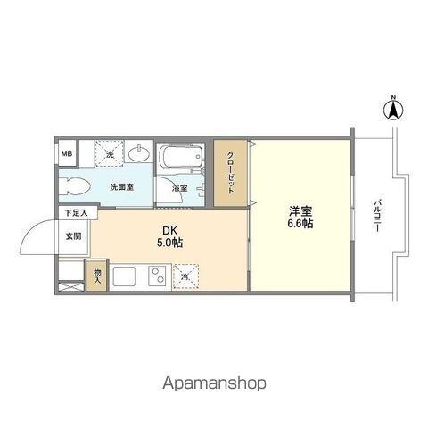 アザレアベニュー関根(1DK/3階)の間取り写真