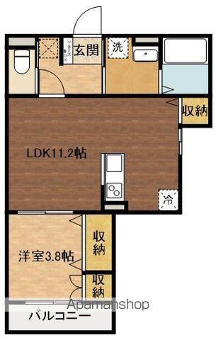 J-GARDENⅡ(1LDK/1階)の間取り写真