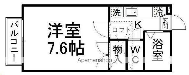 パルヒルズ(1K/2階)の間取り写真