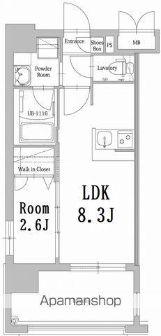 エンクレスト香椎セピア通(1LDK/6階)の間取り写真