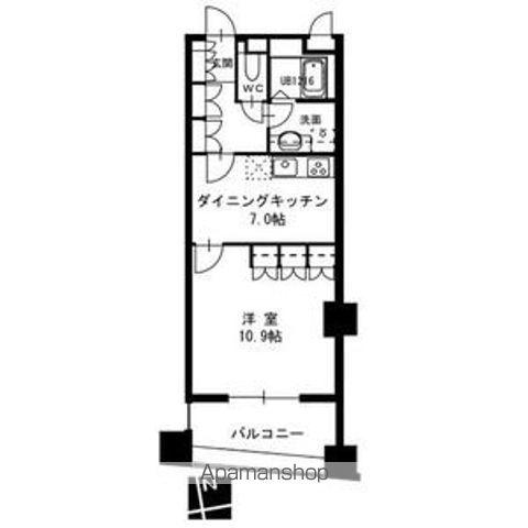 セイント橘(1DK/10階)の間取り写真