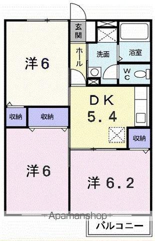 エトワール茜(3K/2階)の間取り写真