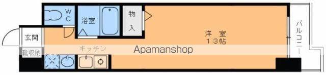 グランアルブル勝山(ワンルーム/2階)の間取り写真