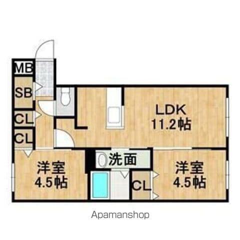 LIEN KITAHIROSHIMA Ⅱ(2LDK/5階)の間取り写真