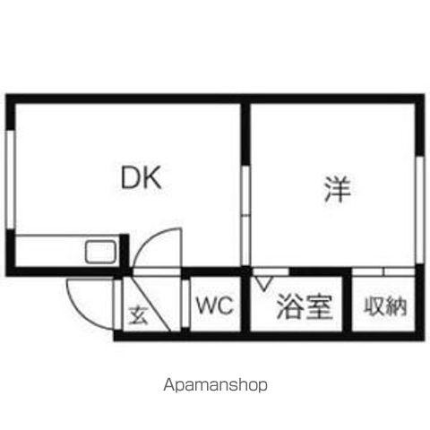 コーポヨシダB(1DK/1階)の間取り写真