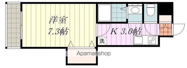 ヴァンベール東雲(1K/6階)の間取り写真
